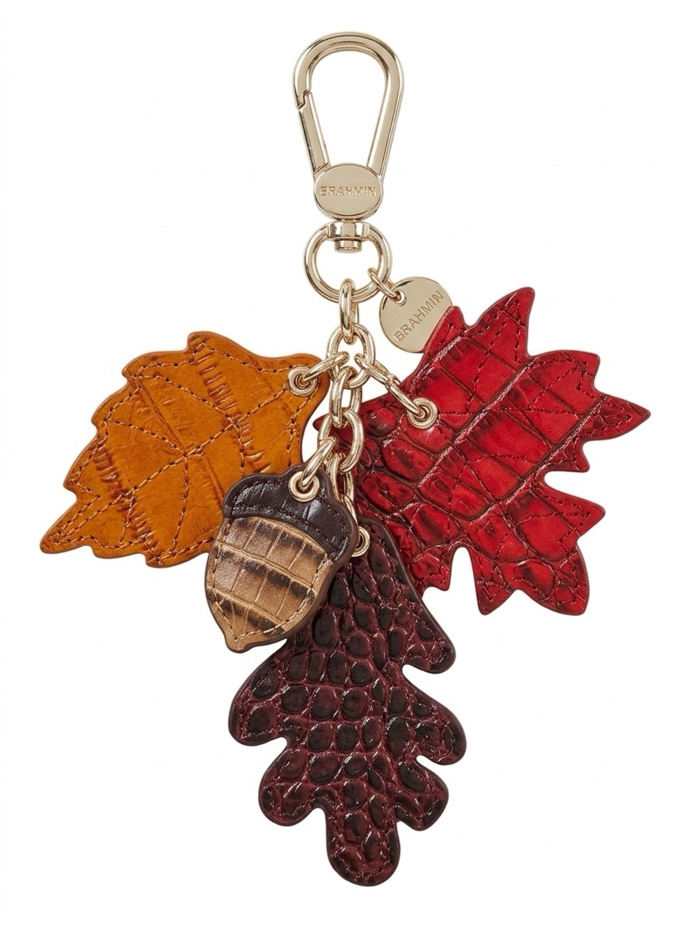 RARE! Brahmin Toffee Cartland Leaf Acorn Charm BNWT
